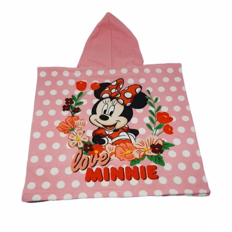 Poncho Disney Minnie Bambina Micro Spugna