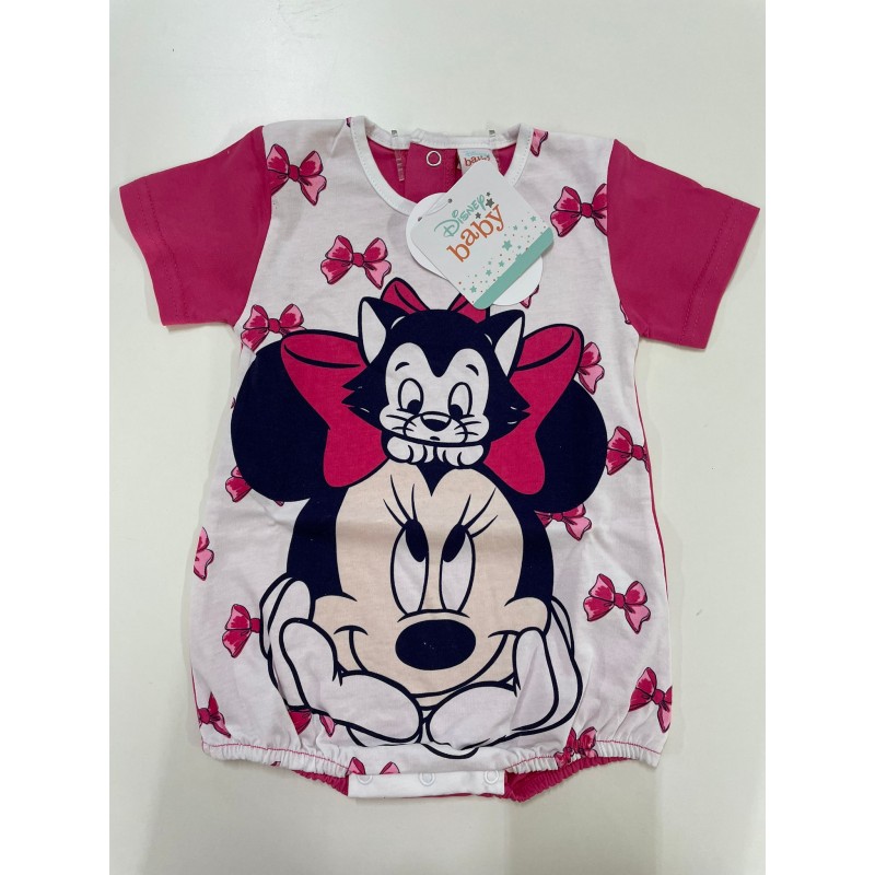 Pagliaccetto Estivo Neonata Manica Corta Ellepi Disney Minnie Mouse 8109MA