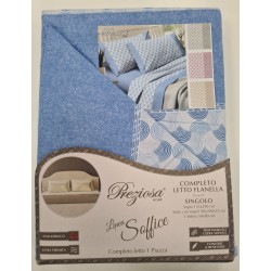 Completo Letto Singolo In Flanella Preziosa Articolo Soffice D18