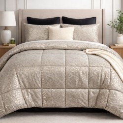 Trapunta Invernale Matrimoniale In Velluto Leopardato Pierre Cardin Claire 260x260cm